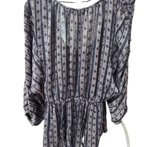 Free People Blue Boho Tunic Top size XS - Picture 6 of 7